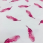 Preview: Jersey | FEATHER | Federn pink weiß